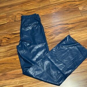 Blue Leather Pants